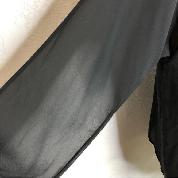 Soft Surroundings black sheer open front sequin sleeve cuff size Medium NWOT - Picture 9 of 14